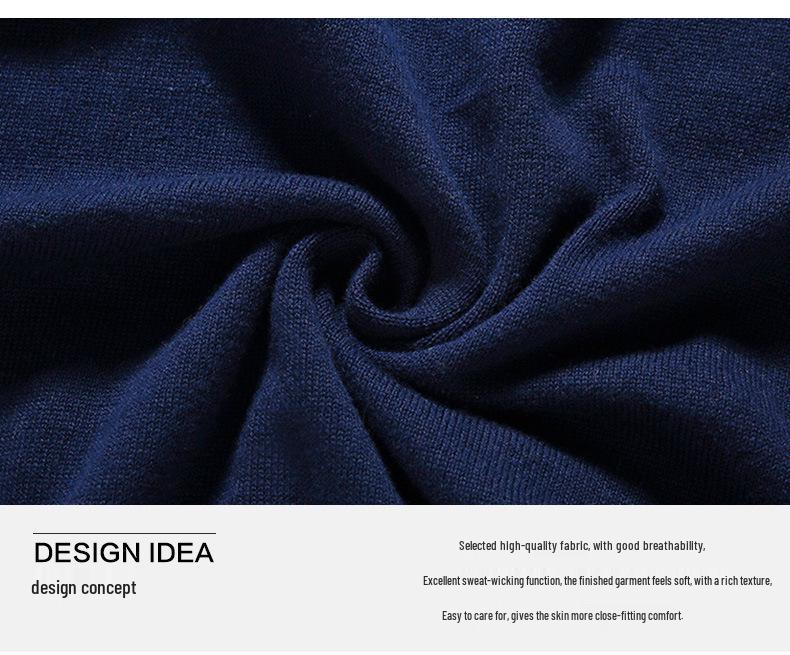 Men's Solid V-Neck Wool Knit Vest - Sleeveless Pullover for Spring and Autumn