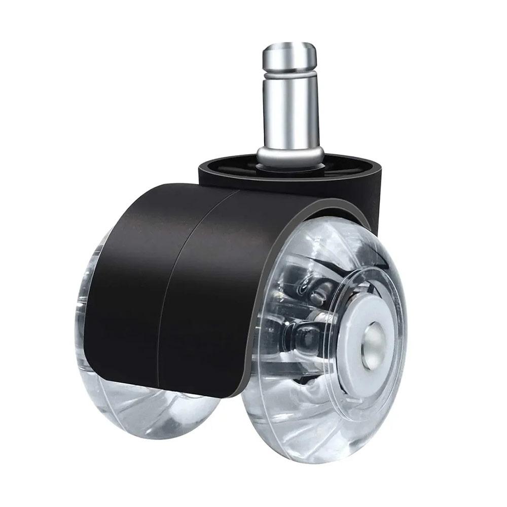 1/5Pcs Universal Desk Chair Wheels 360-degree Rotation Double Wheel Design Office Chair Caster Silent 2 Inch