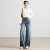 Women's High Waist Retro Straight Leg Jeans - Petite & Wide Leg Options for Spring & Autumn 2025