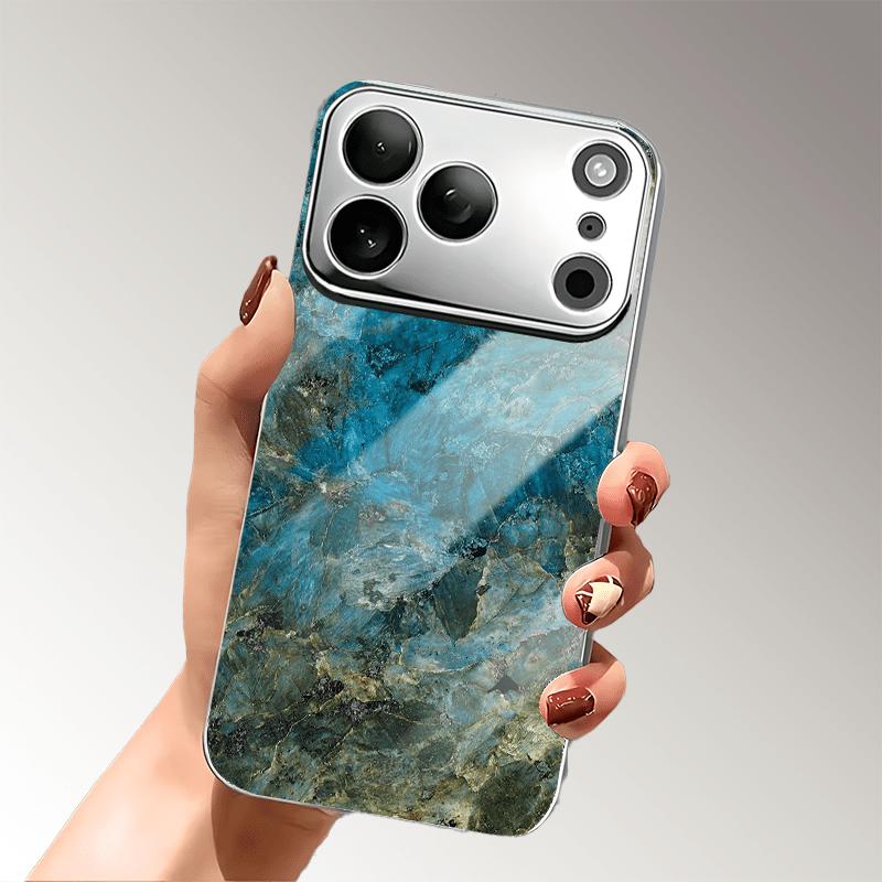 Coque de téléphone en verre plaqué électroplate adaptée pour iphone 17  16  15  14  13  12  11pm Pro Plus et autres modèles de téléphone.