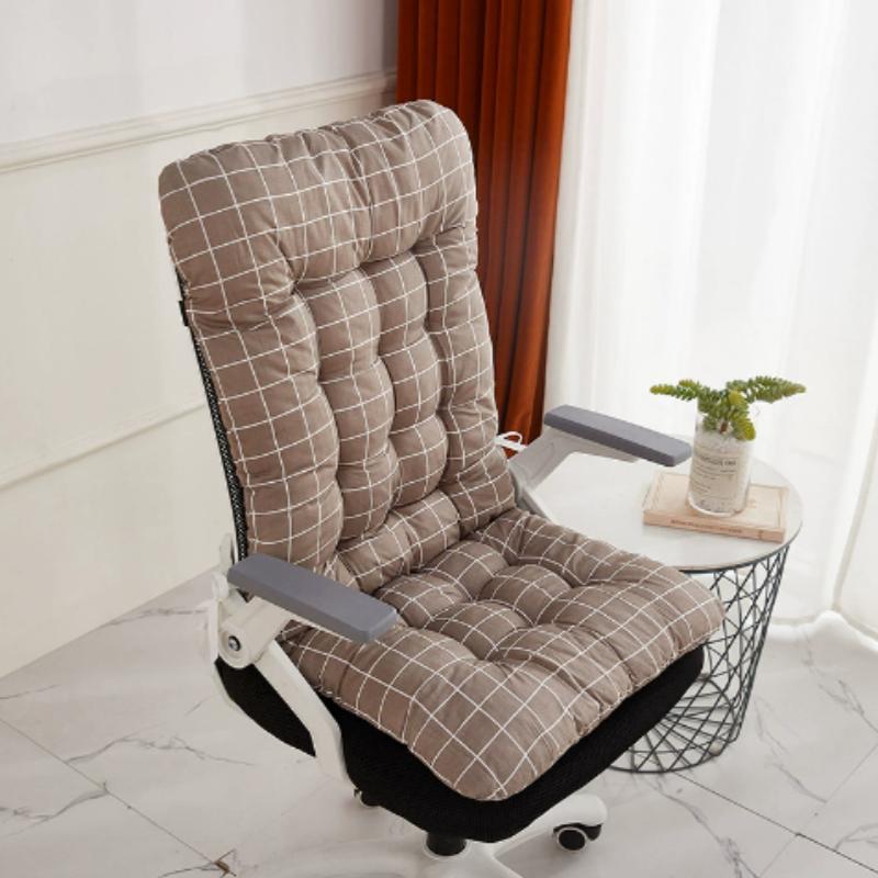 One-piece Cushion Autumn And Winter Back Cushion One Thick Chair Cushion Long Cushion Rattan Chair Cushion серый 5230₽