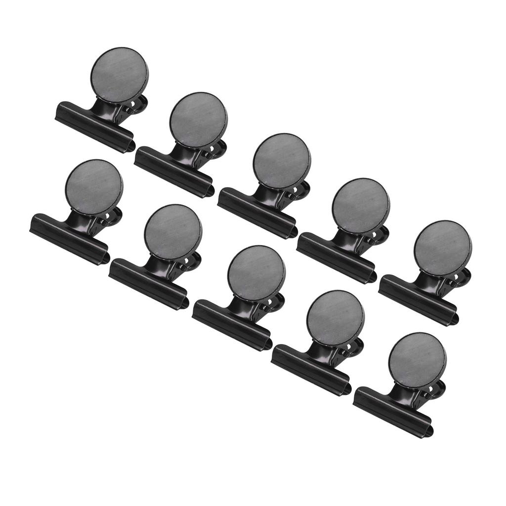 10Pcs Magnetic Clips Stainless Steel Nickel Plated Round Fixing Force Magnet Fastening SetBlack