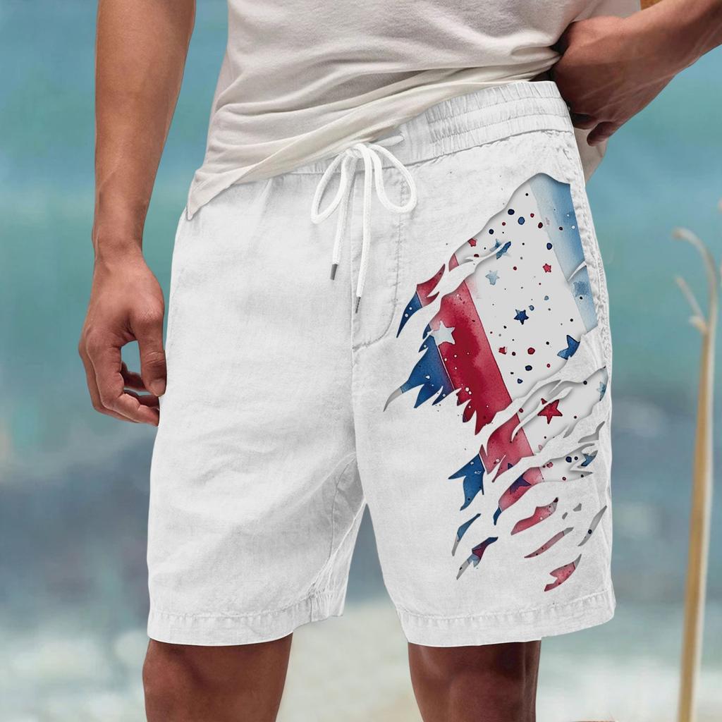 Męskie letnie, duże, swobodne, luźne spodnie sportowe, szorty plażowe