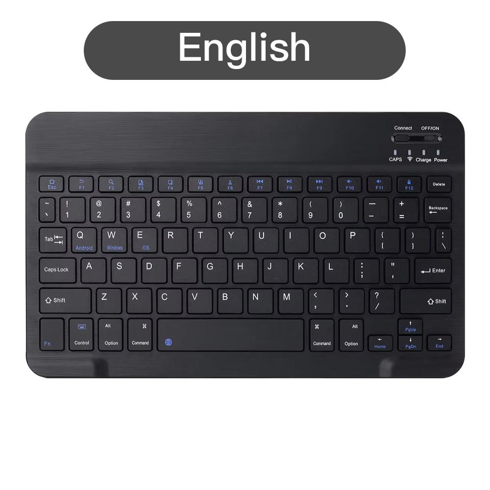 Spanish/English Bluetooth Keyboard 10 Inch for iPad Air 4 5 Pro Wireless Rechargeable Keyboard for Phone Tablet Laptop Universal