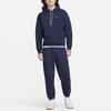 Nike Embroidered Logo Solid Long Sleeve Hoodie Men Tops Deep-Blue DX1356-410