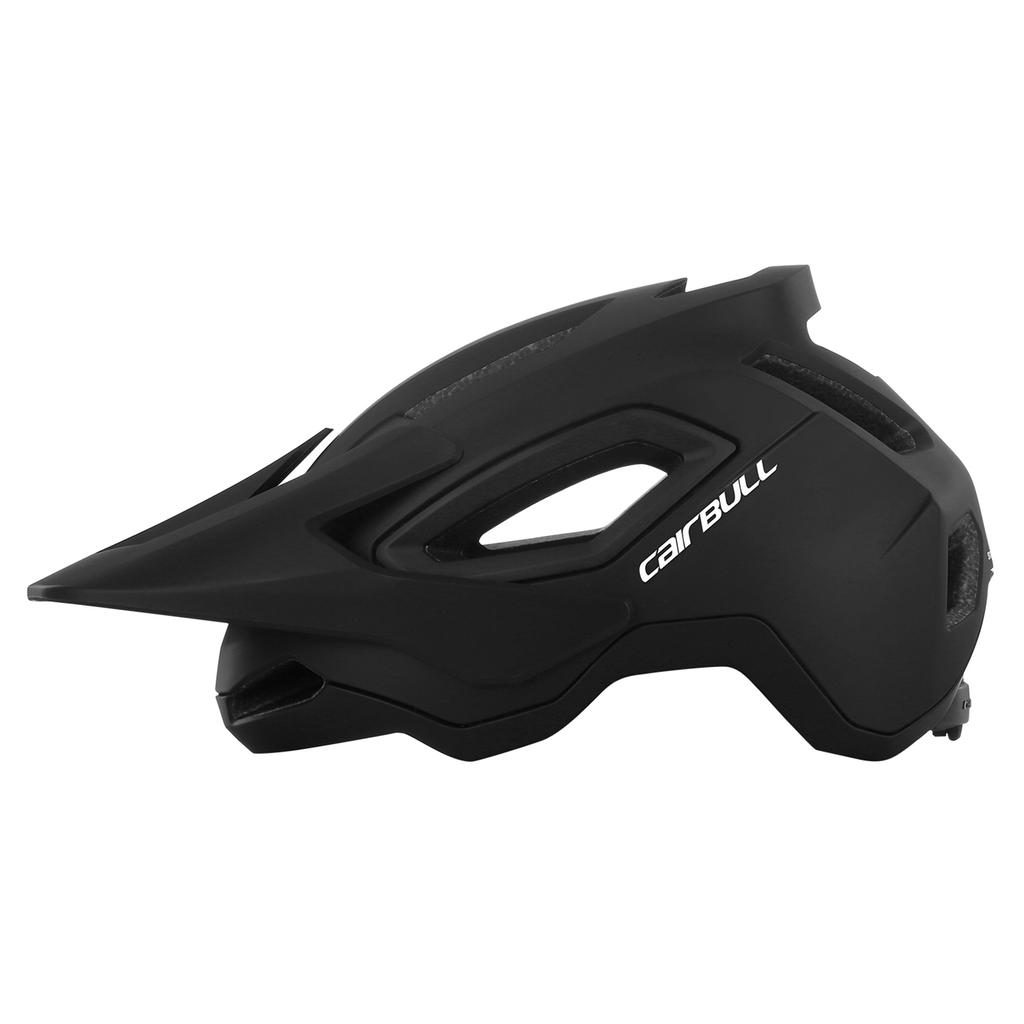 Mountain Bike Helmet Half Helmet for Cycling Road Trail with Visor Compatible MX Goggles Cool Fiber Padding Black M(54