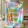 Pineapple Beach Party 1 Theme blanket Lightweight Warm Flannel Blanket Decorative Throw Blanket for Home Decoration