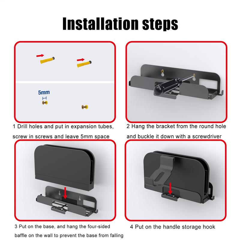 Wall Mount Host Universal Wall Bracket with Controller Hook Stand Holder Handle Storage Rack for Switch2 Game Console