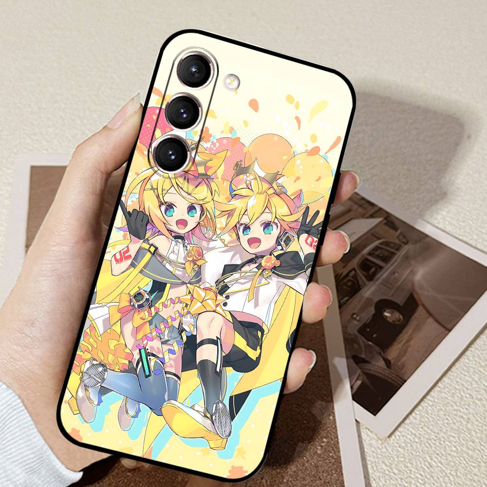 J-KagamineS Rin Len Phone Case Black Ultra-thin Shockproof Case For Samsung S24/S25/S22/S30/Note20/Lite/Ultra/5G/Plus/FE