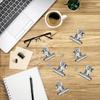 15Pcs Metal Paper Clamp Stainless Steel Clip Metal Hinge Clips for Picture Photo Food Bag Receipt Document Organization