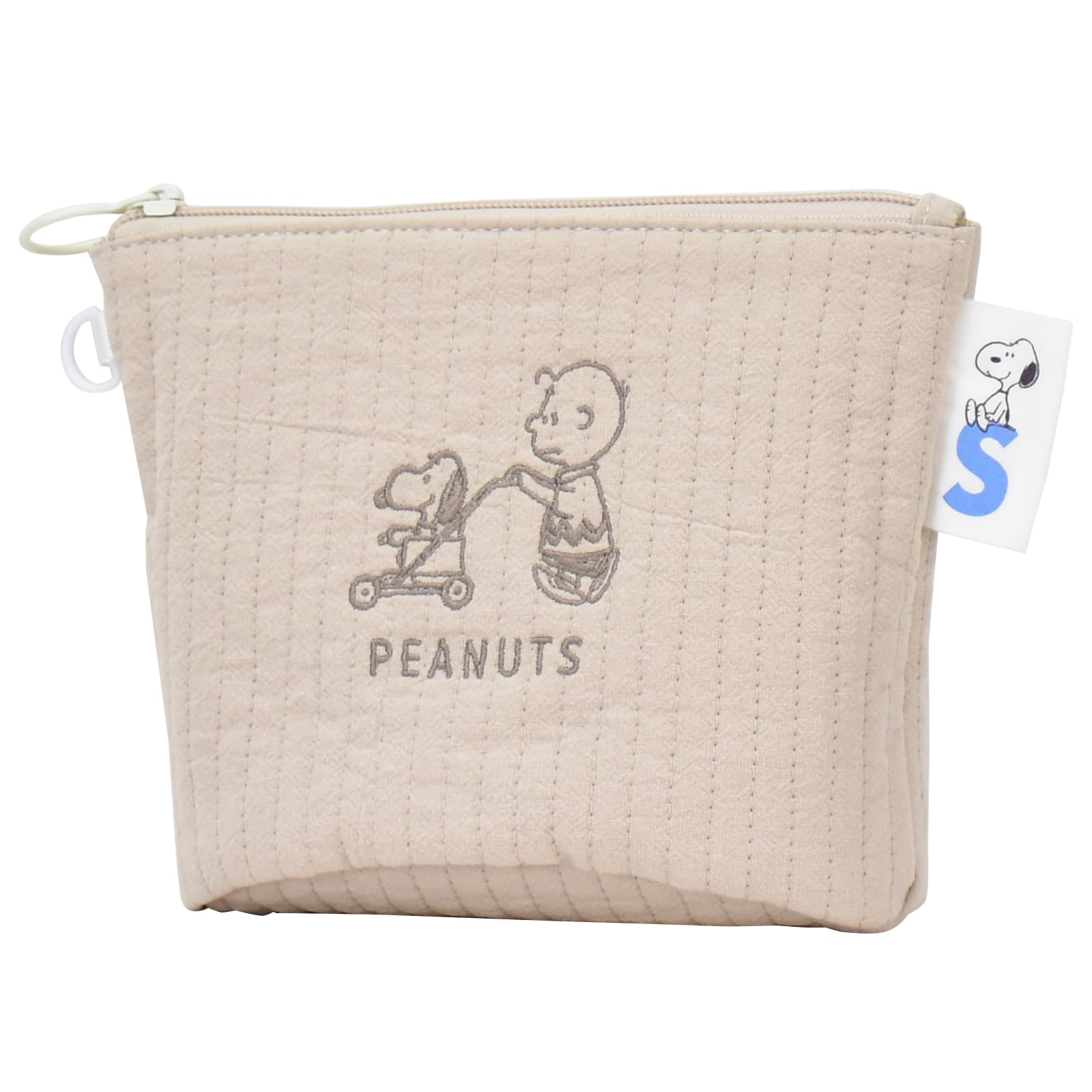 

Marimocraft Snoopy Cosmetic Large Small Item Nubi Quilted Character Beige Pouch, Capacity, Storage, Fabric, Boat-Shaped, Freestanding, Women s,
