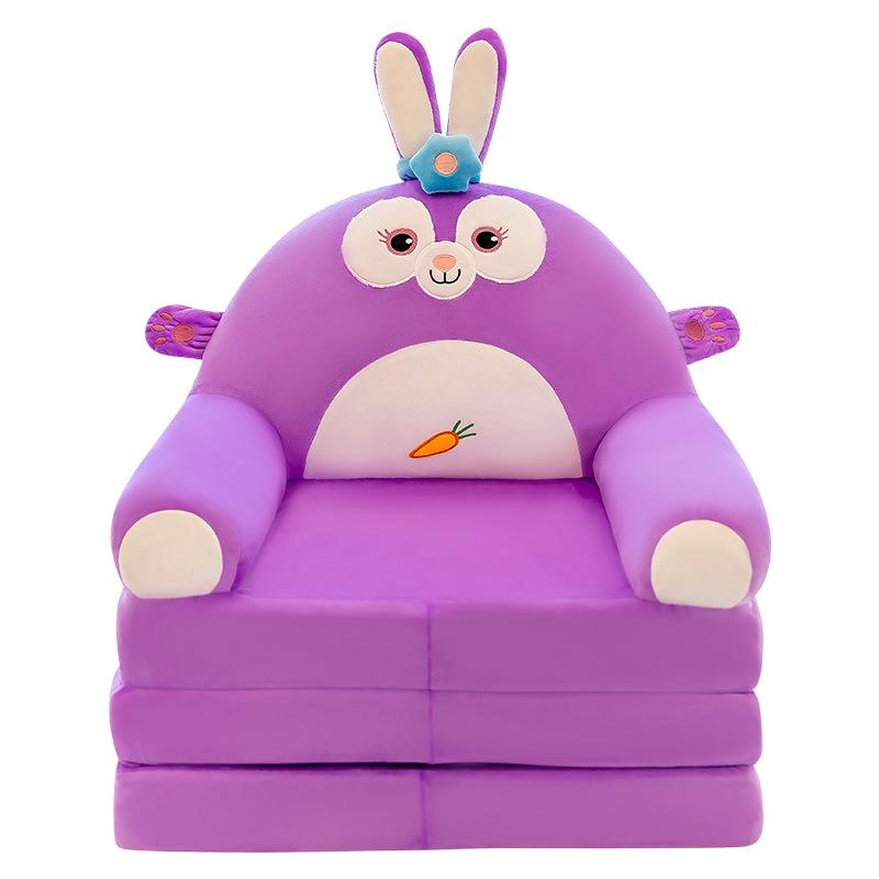Cartoon Folding Kids' Sofa: Multifunctional Baby Seat & Kindergarten Stool