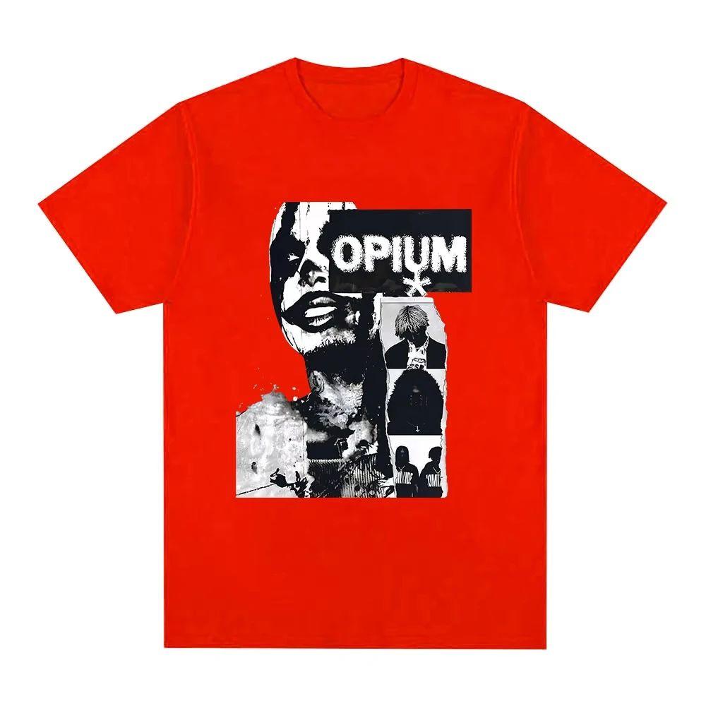 Opium Ken Carson Destroy Lonely Gothic T Shirts Hip Pop Fashion Vintage Short Sleeve Rapper Playboi Carti TShirt Unisex
