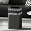 Kitchen Trash Can Metal Waste Bins Bathroom Large Capacity Cleaning Litter Bin Living Room Luxury Creative Wastebasket Container