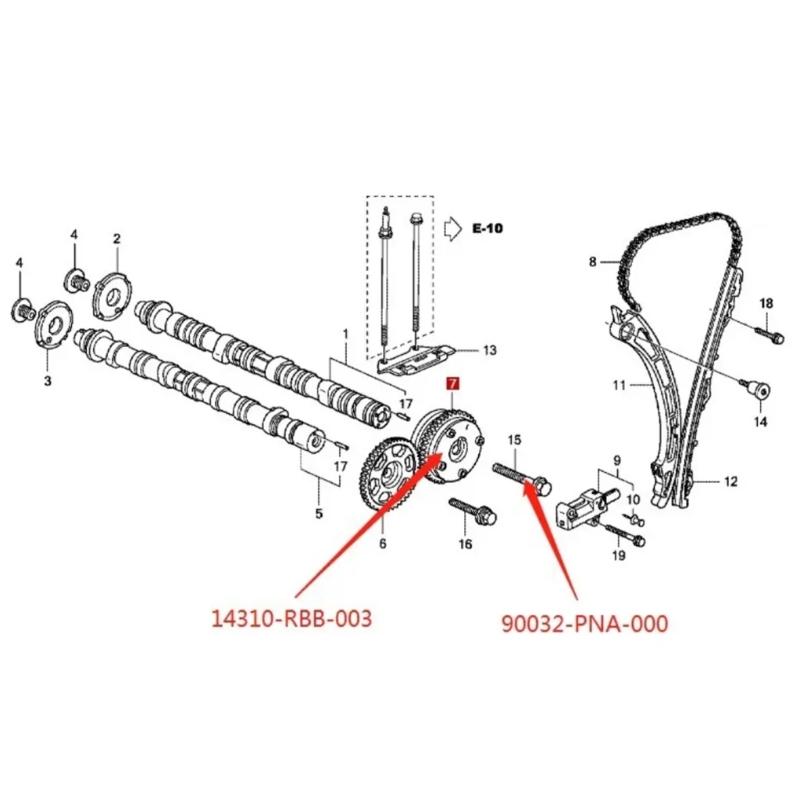 Actuator Camshaft Gear Replacement Camshaft Sprocket Gear for Accord K24A2 K Series K20A7 K24A4 Auto Accessory