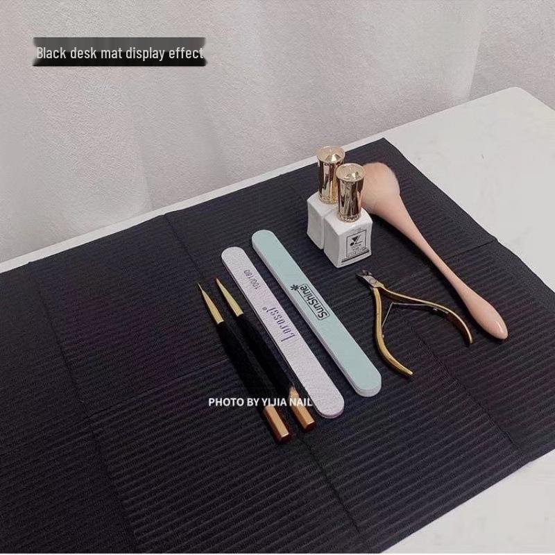 Disposable Nail Art Table Mat - Waterproof, Stain-Proof, Water-Absorbing, Double-Sided Cleaning Pad for Japanese Nail Salon.