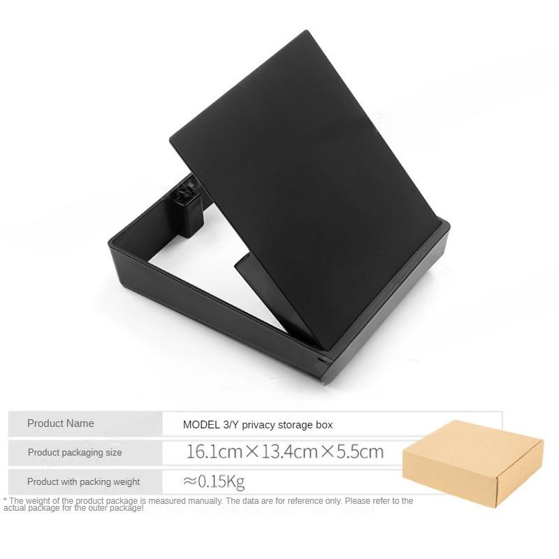 For Tesla Model 3 Y Armrest Hidden Organizer Magnetic Center Console Hidden Storage Box for Tesla Hidden Storage Box Accessory