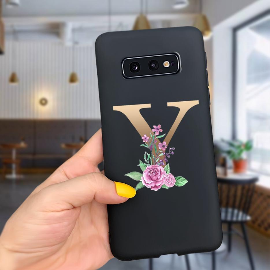 Cute Letters Cover For Samsung Galaxy S10 Plus Case S10 S10e Soft Silicone Phone Back Case For Samsung S10 S10e S10+ Cover Coque