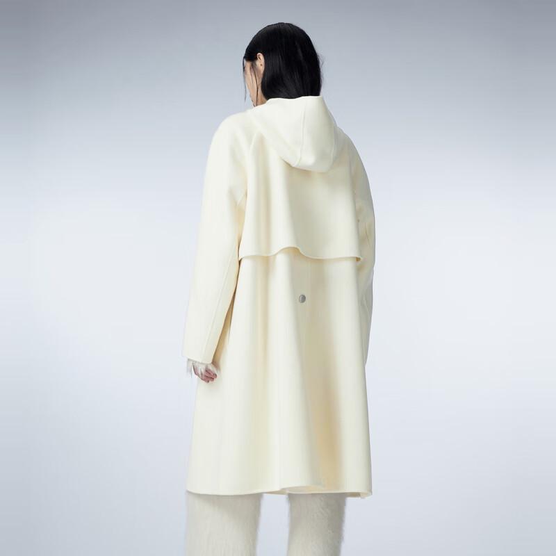 JNBY 2023 Winter Loose Hooded H-Line Wool Coat 5NA810990