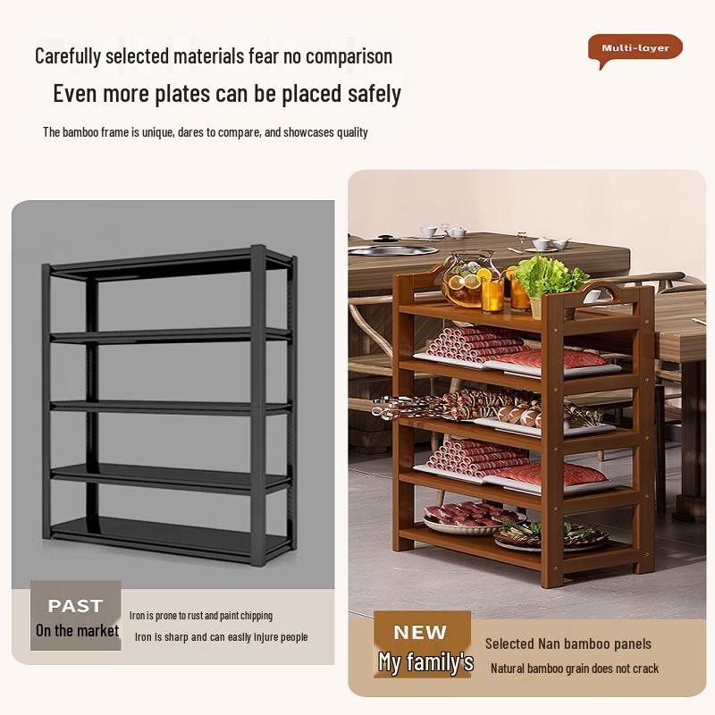 Miling Commercial Wooden Kitchen Prep Rack