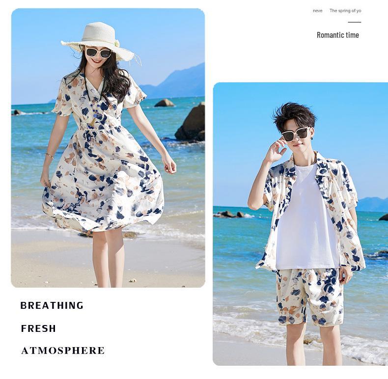 New Spring/Summer Bohemian Beach Dress for Parent-Child Seaside Vacation Photos