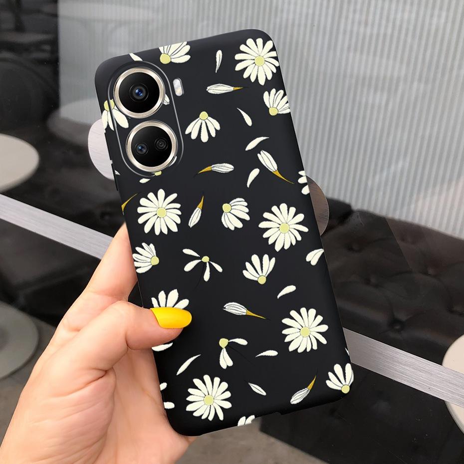 Cute Silicone Case For Huawei Nova 10 SE 2022 Fashion Girl Flower Phone Case For Huawei Nova 10 Pro Nova10 10Pro Soft Back Cover