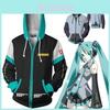 Gemütlicher Anime Hatsune Miku Vocaloid Hoodie mit lebhaftem 3D-Grafikdesign für Komfort