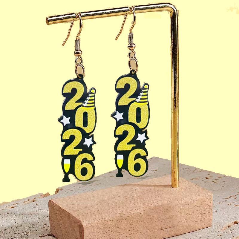 2026 Digital Acrylic Earrings: Fashionable Festival Style for Women