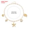 Summer Ocean Elements Starfish Shell Conch Pearl Tassel Choker Necklace for Women Bohemia Casual Beach Vacation Outfit Jewelry