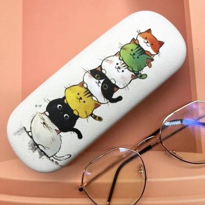 Schattig Contactlenzenetui met Kattenkop-thema Stijlvol en Handig voor het Opbergen van Zonnebrillen op Sterkte Opbergdoos voor Brillen