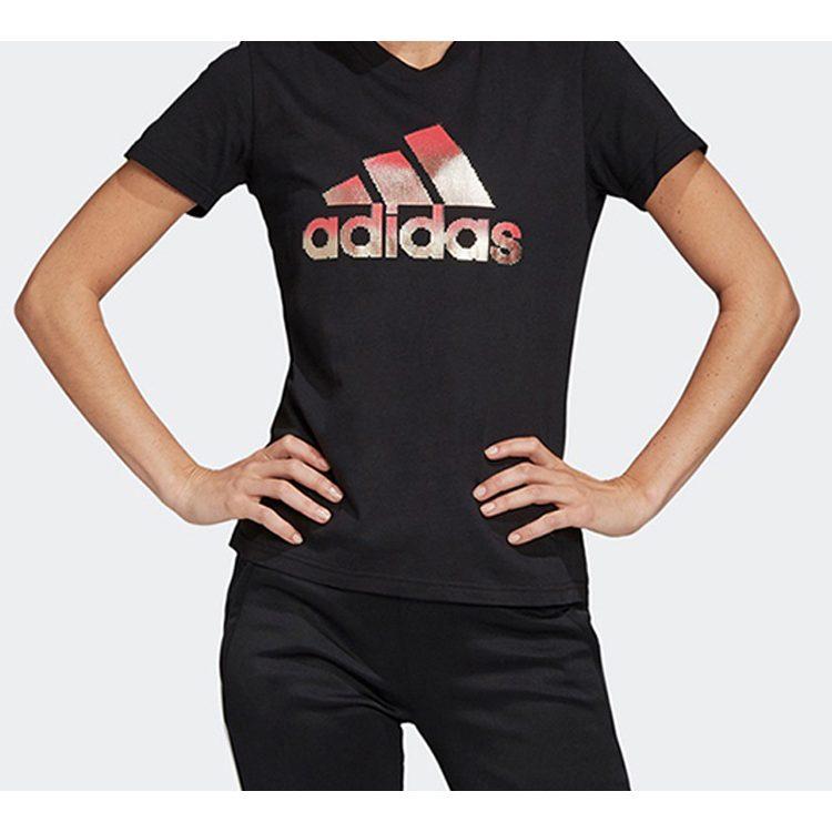 Adidas Set in Sleeve T Shirt Women's Black FJ5010