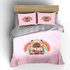 Adorable Capybaras Drinking Milk Tea Bedding Set For Kids Luxury Gift 3Pcs Digital Print Comforter Set Soft Comfortable