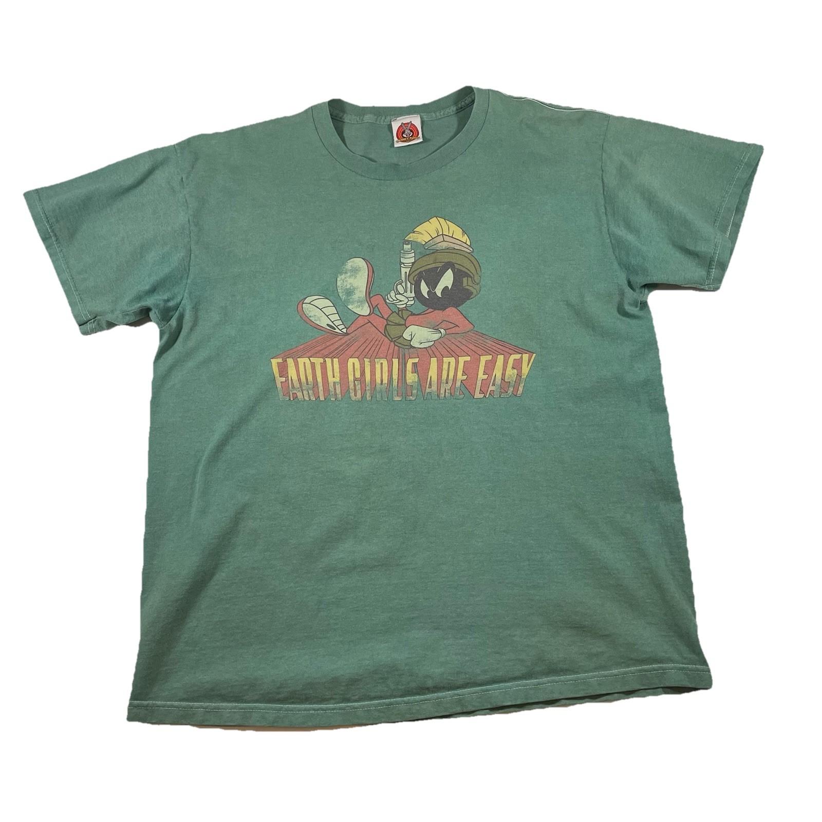 Vtg Y2K Looney Tunes T M Marvin The Martian Earth Girls Are Easy WB 2004 Unisex T-Shirt S