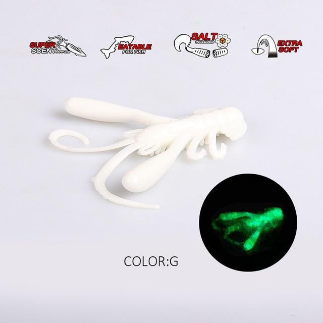 

Bearking 4 см 1,6 г 15 шт./пакет рыболовные приманки мягкие приманки креветки искусственная приманка хищник снасти джеркбейты для щуки и окуня 40mm 1.6g 15pcs белый