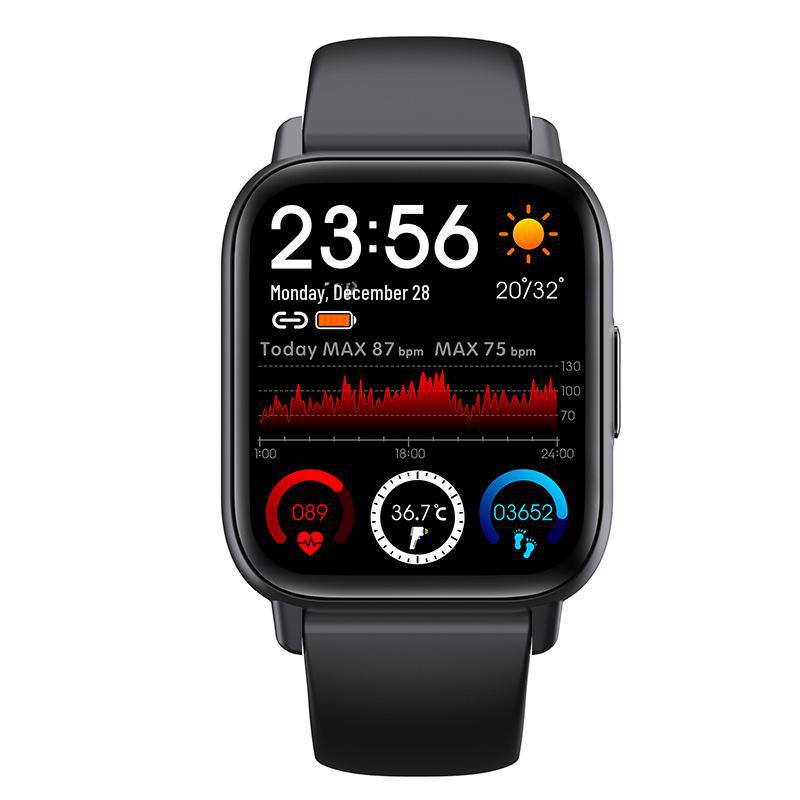 Multi-function Smart Watch with Body Temperature, Blood Oxygen Detection & Bluetooth Alerts, Ideal for Sports & Swimming