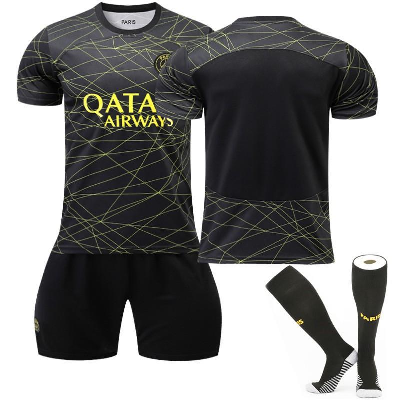 22-23 Paris Three-away Football Jersey No. 30 10 Neymar 7 Mbabpe Black Gold Line