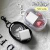 Charging Cable Storage Bag - Transparent Compact Organizer for Travel, Data Cables, Headphones & More | Mini Cord and Charger Organizer (A-Black)