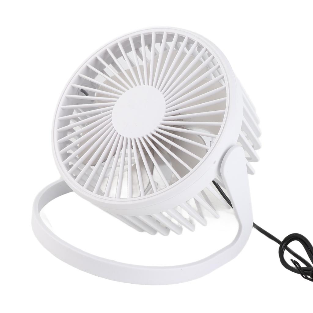 Desk Fan 360 Degree Rotation Low Noise Brushless Motor USB Powered Portable Small Table Fan for Home Desktop   Travel