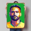 Poster Stampato Ritratto Pop Art di Neymar Arte da Parete Personalizzata Latta Metallica Retro Vintage Segni per Decorazione Casa Decorazioni Camera da Letto
