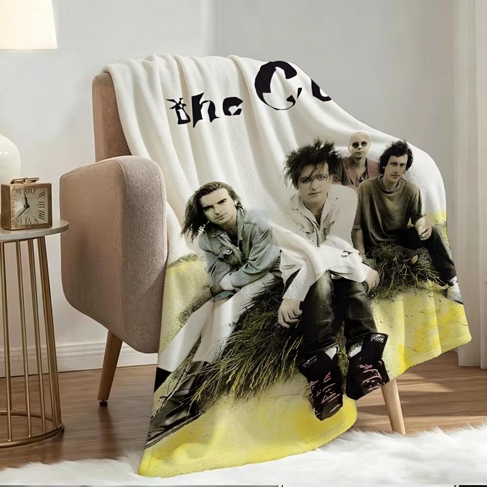 Band T-The Cure Throw Soft Warm Flannel Fleece Throw Blanket, Cozy Plush for Sofa Bed & All Seasons