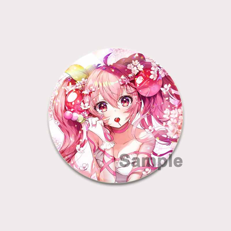 

32/44/58 мм музыкальная игра розовая брошь Мику булавки мультяшный косплей значок для рюкзака шляпа декор ювелирные изделия аксессуар ручной работы пуговица булавка подарки 32mm