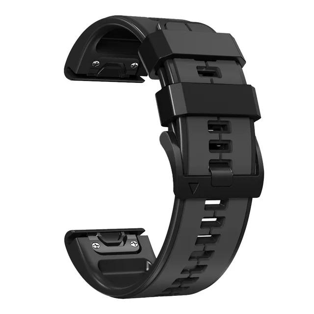 For Garmin Fenix 7X 7 Pro 6 6X Pro 5X 5 Plus Sapphire Solar Watch Strap Bracelet Quick Release 26mm 22mm Silicone Band Wristband