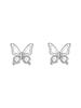 butterfly cz stud earrings