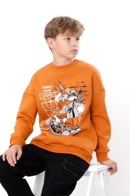 Boys’ Warm Oversize Sweatshirt with Graphic, Winter, 6393-025-33-1-2 HC