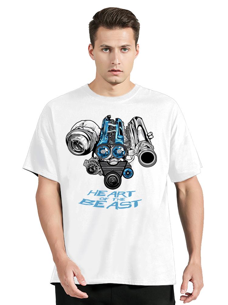 Japan Car 2JZ Engine Turbo Tuning JDM Printing T-Shirt Custom Casual Cotton O-Neck Tshirtunisex Clothing Oversized T Shirt