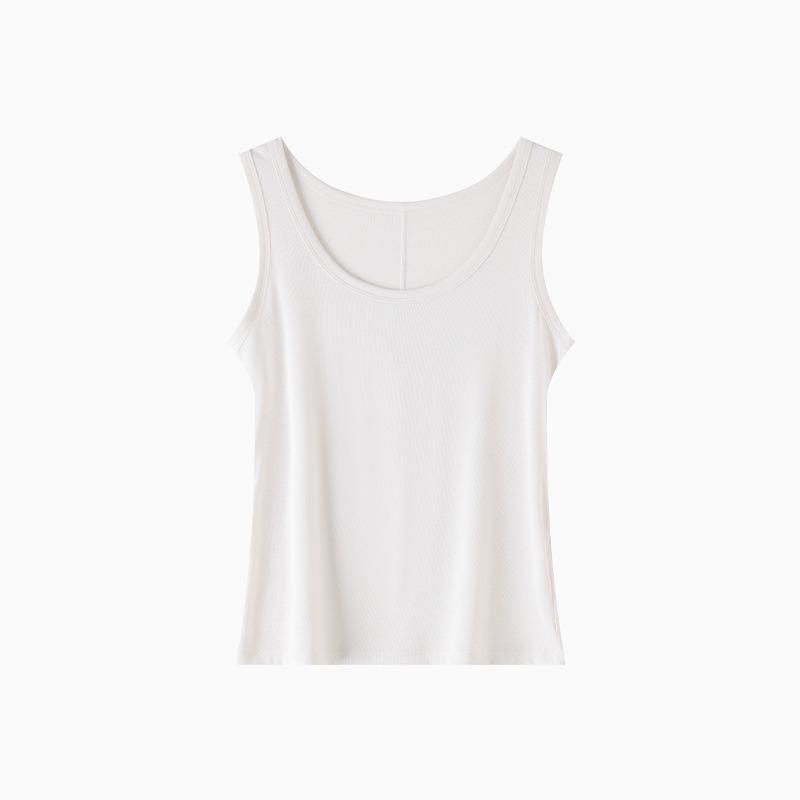 Damen Einfarbig Schmal Geschnitten Dünnes Trägertop Tanktop Sommer Oberbekleidung Innenoberteil