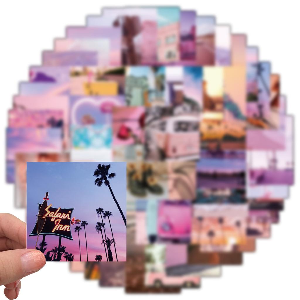 62 California Sunny Landscape Graffiti Stickers Decorative Ipad Suitcase Motorcycle Notebook Diy Waterproof Stickers
