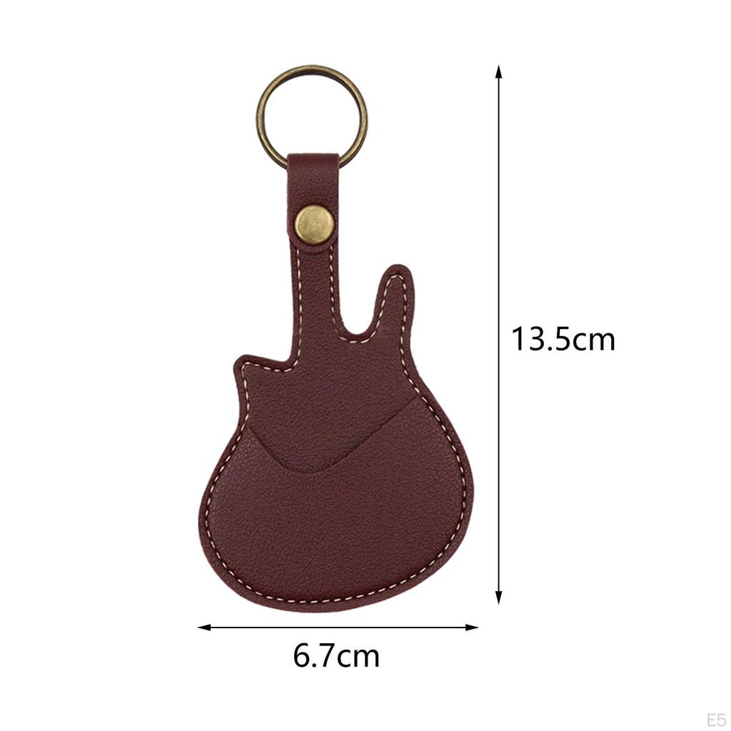 Guitar Pick Holder, Lightweight Picks Cover, PU Leather for Ukulele Players Guitarist