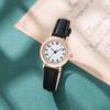 Women Round Dial Watch with Faux Leather Strap Casual Formal Watch Quartz Analog Wristwatch Gift for Birthday Christmas
