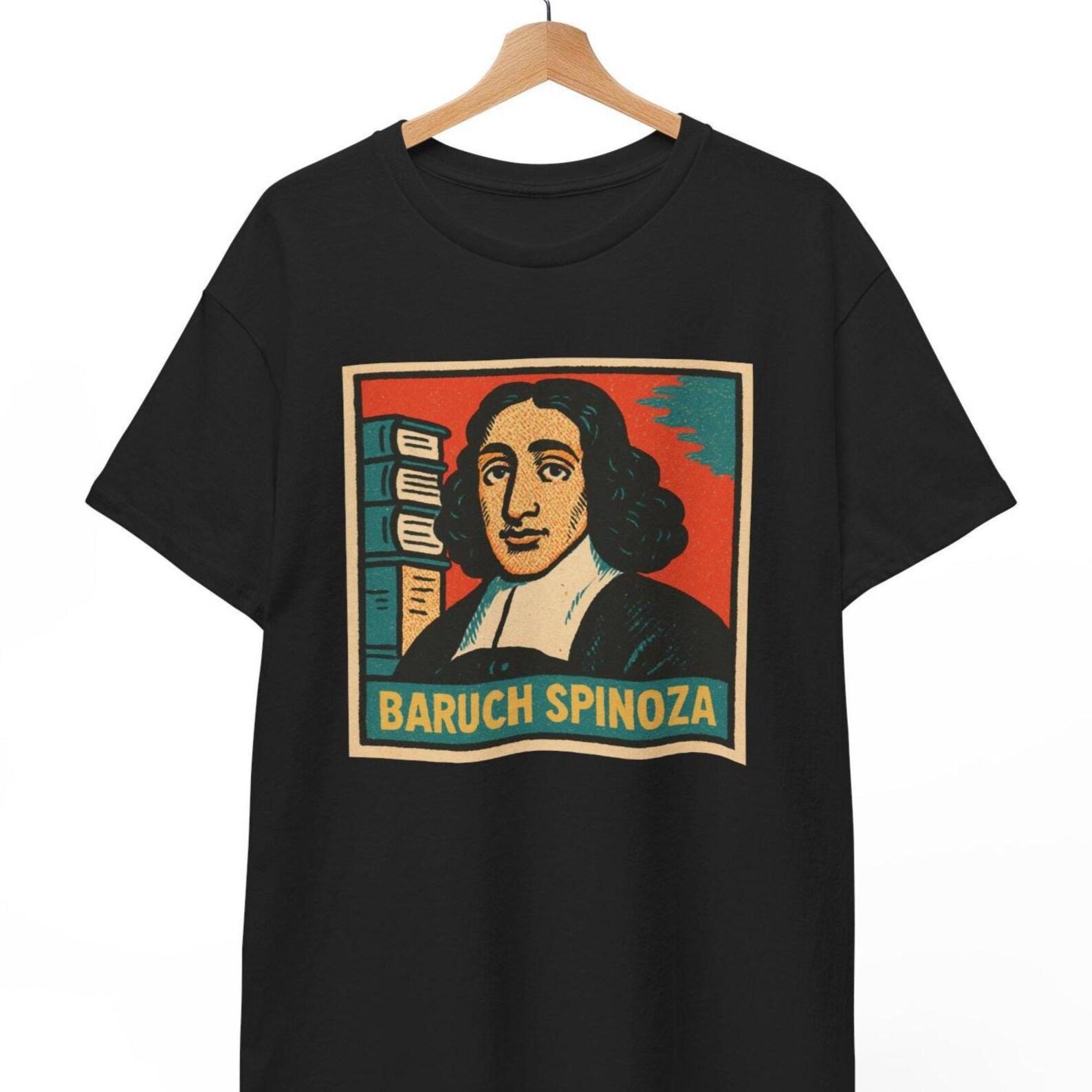 Baruch Spinoza Comic T-Shirt: Retro Philosopher Graphic Tee 2XL